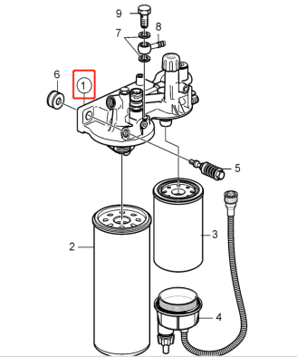 fuel filter housing